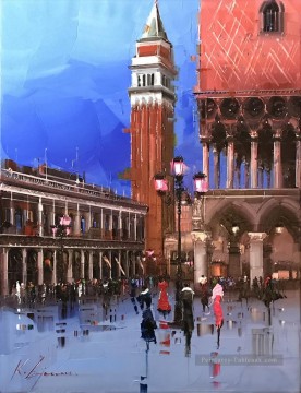 Venise 2 palette Kal Gajoum paysage urbain Peinture à l'huile